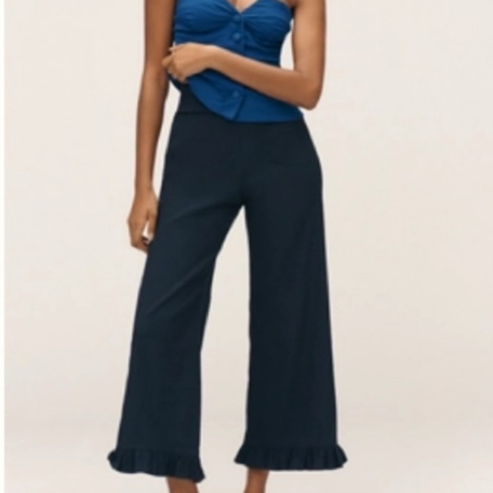 Maeve The Colette Ruffle Hem Crop Pants
Size 31 Petite